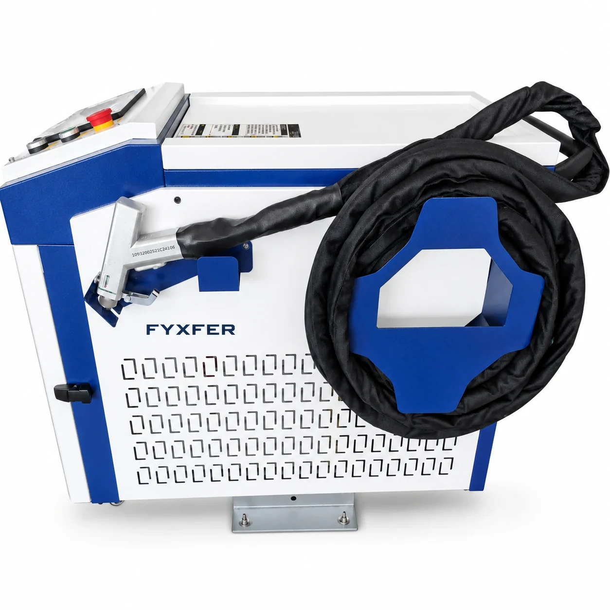 FY-WCC01 handheld processing head and integrated cable on the machine cabinet